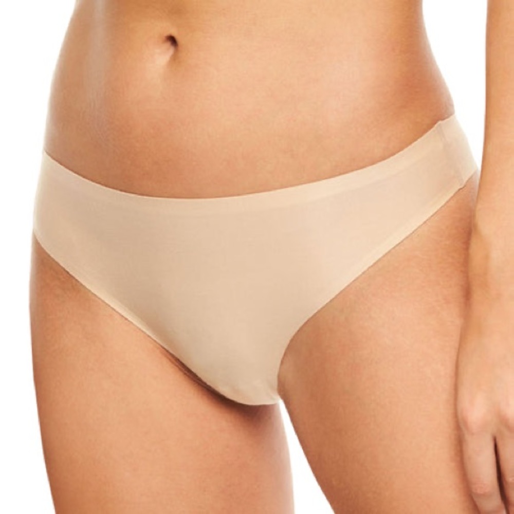 CHANTELLE 2649 SOFT STRETCH SEAMLESS THONG ULTRA NUDE OS NWOT